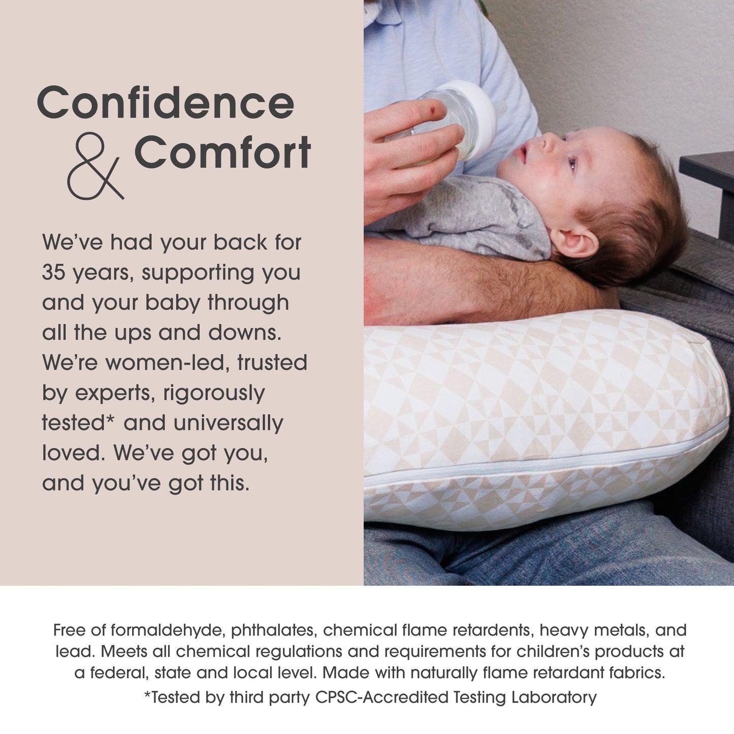 New Boppy Nursing Pillow Organic Cotton Cover