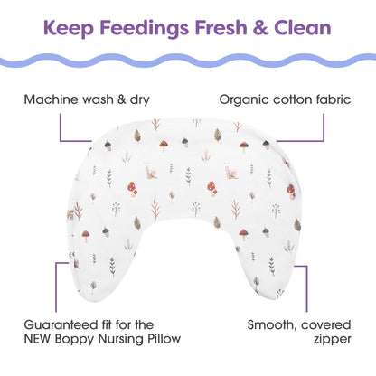 New Boppy Nursing Pillow Organic Cotton Cover