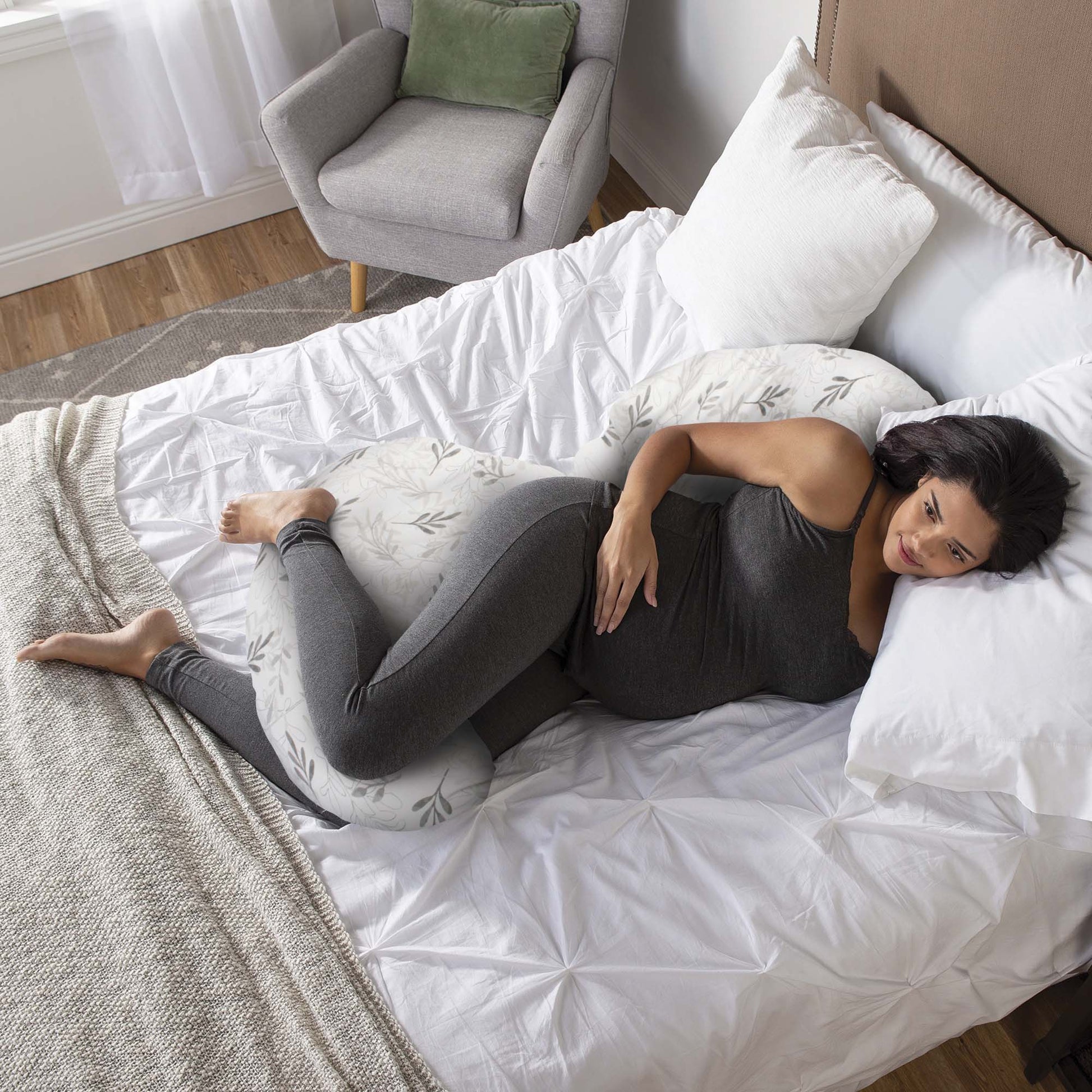 Total Body Pregnancy Pillow with Removable Pillow Cover