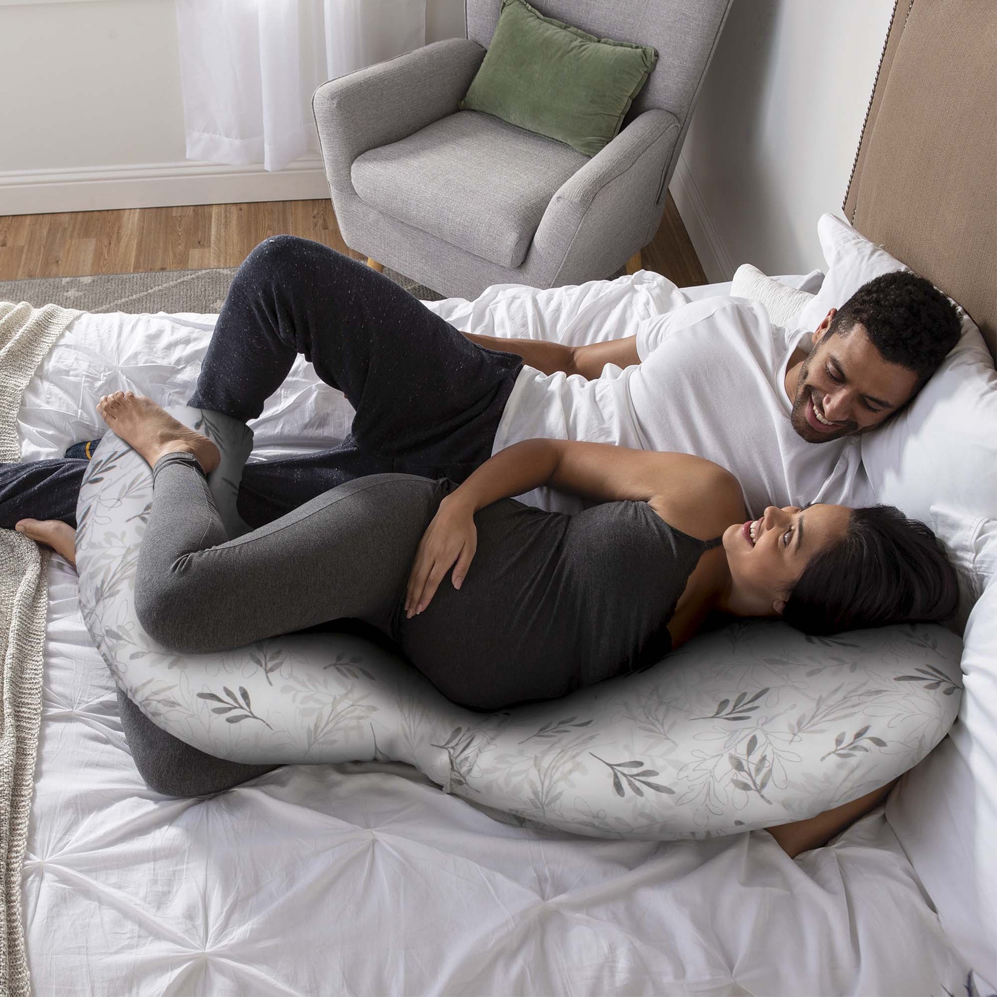 Total Body Pregnancy Pillow with Removable Pillow Cover